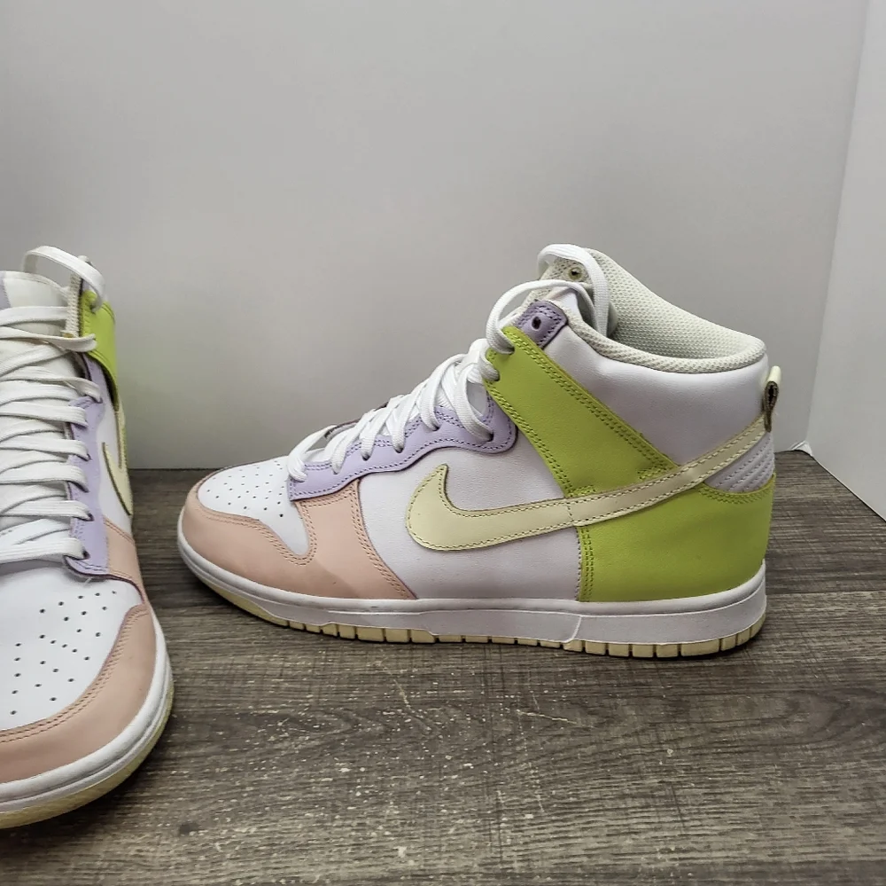Nike Dunk High Lemon Twist Shoes Women’s 9.5 Yellow White Peach DD1869-108